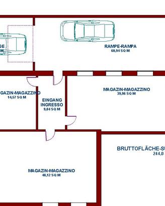 Magazzino con garage centro di Bolzano