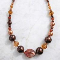 collana handmade perle ambra 