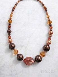 collana handmade perle ambra 