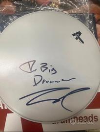 Pelle batteria Attack14 autografo, Ivano Zanotti