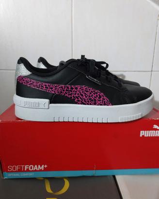 Scarpe da ginnastica Puma nere e inserti fucsia 34