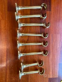 Supporti staffe Ottone bastone tende l 20 e 14.5