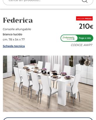 tavolo consolle fino a 10 posti