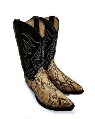 Cowboy Stivali Texani Pitone Uomo Rodeo USA EU 42