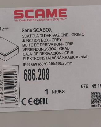 Scatola Derivazione SCAME SCABOX 680.208 NUOVA 