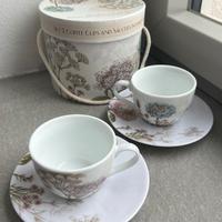 Set 2 Tazzine Caffè con Piattini Botanica