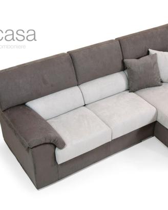 DIVANO LETT DA 2 A 4 POSTI FISSO CON CHAISE LONGUE
