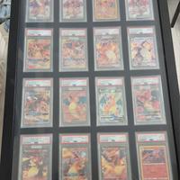 Teca con collezione Charizard Psa 10