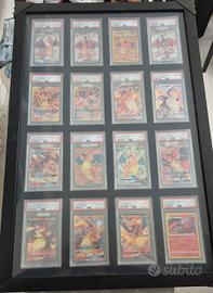 Teca con collezione Charizard Psa 10