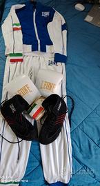 Guantoni, tuta e scarpe da BOXE (pari al nuovo)