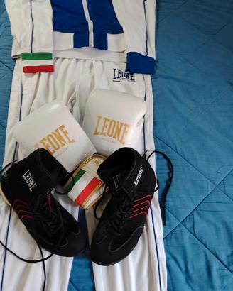 Guantoni, tuta e scarpe da BOXE (pari al nuovo)