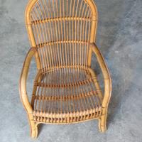 Due poltrone giardino vimini con tavolo regalato