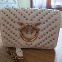 Borsa click borchie bianca 