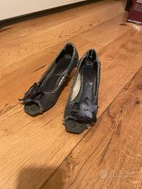 Scarpe open toe jeans