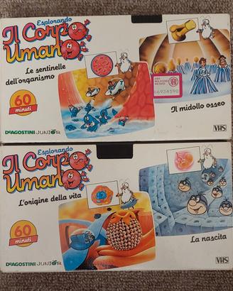 Videocassette VHS "Esplorando il corpo umano" DeAg