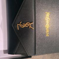 portafogli saint laurent donna  moda nero oro