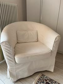 Poltrona Ikea  Tullsta  - Bianca con cuscino