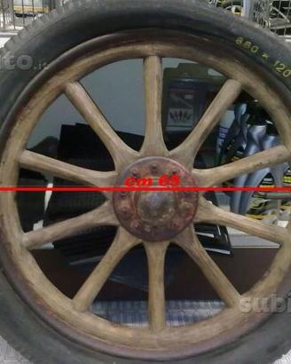 Cerchi Ruota a raggi in legno primi '900