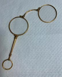 Antico Lorgnette (occhialini) in Metallo Dorato