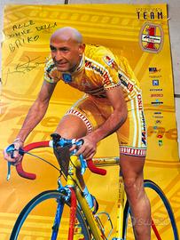 Poster autografato Pantani
