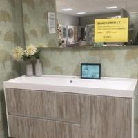 MOBILE BAGNO120 CM BASE CANNETTATA LAVABO STRETTO