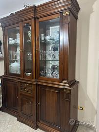 Credenza Vetrina Classica in Legno Massello