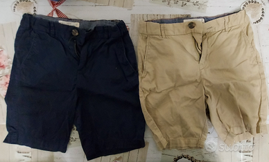 2 Pantaloni bambino corti estivi 6/7 cotone hm