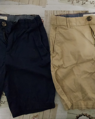 2 Pantaloni bambino corti estivi 6/7 cotone hm