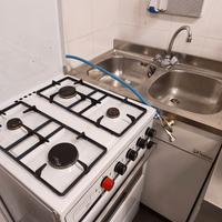 Cucina a gas 4 fuochi + lavabo 2 vasche