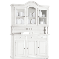 Credenza tre ante capello curvo bianco opaco