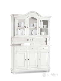 Credenza tre ante capello curvo bianco opaco