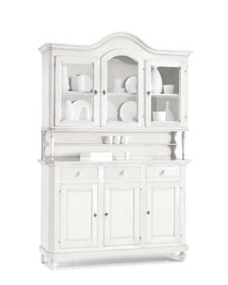 Credenza tre ante capello curvo bianco opaco