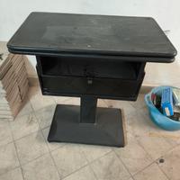 Mobile nero legno con piano rotante poggia televis