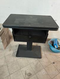 Mobile nero legno con piano rotante poggia televis