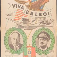 Manifesto Italo Balbo Mussolini Crociera USA RRRRR