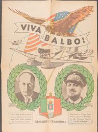 Manifesto Italo Balbo Mussolini Crociera USA RRRRR
