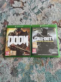 Doom eternal e call of duty infinite warfare per x