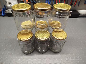 9 Contenitori in vetro per miele o conserve