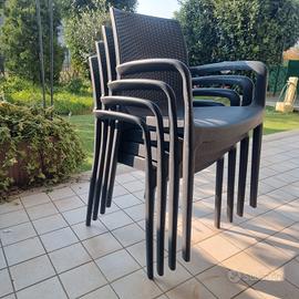 sedie giardino pvc 