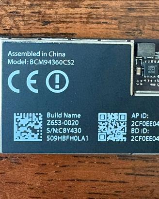 Modulo wifi e bluetooth Macbook air