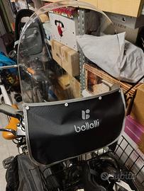 Parabrezza, seggiolino e caschetto bici