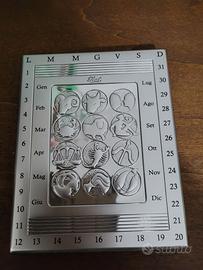 Calendario perpetuo in argento