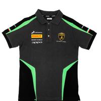 Polo grigio verde nera Lamborghini Squadra Corse
