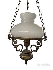 LAMPADARIO CAMPANA OPALINE VINTAGE