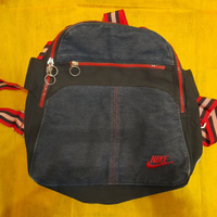 NIKE zainetto jeans con cerniere rosse anni 90