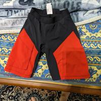 Pantaloncini mtb bambino 500 nero-rosso