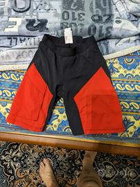 Pantaloncini mtb bambino 500 nero-rosso