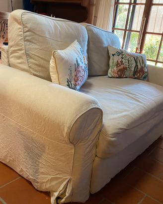 Divano letto in lino