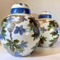 Ginger jar - Coppia vasi ceramica bianca cinesi
