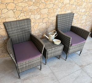 Set poltrone e tavolono Vidal XL come nuovo